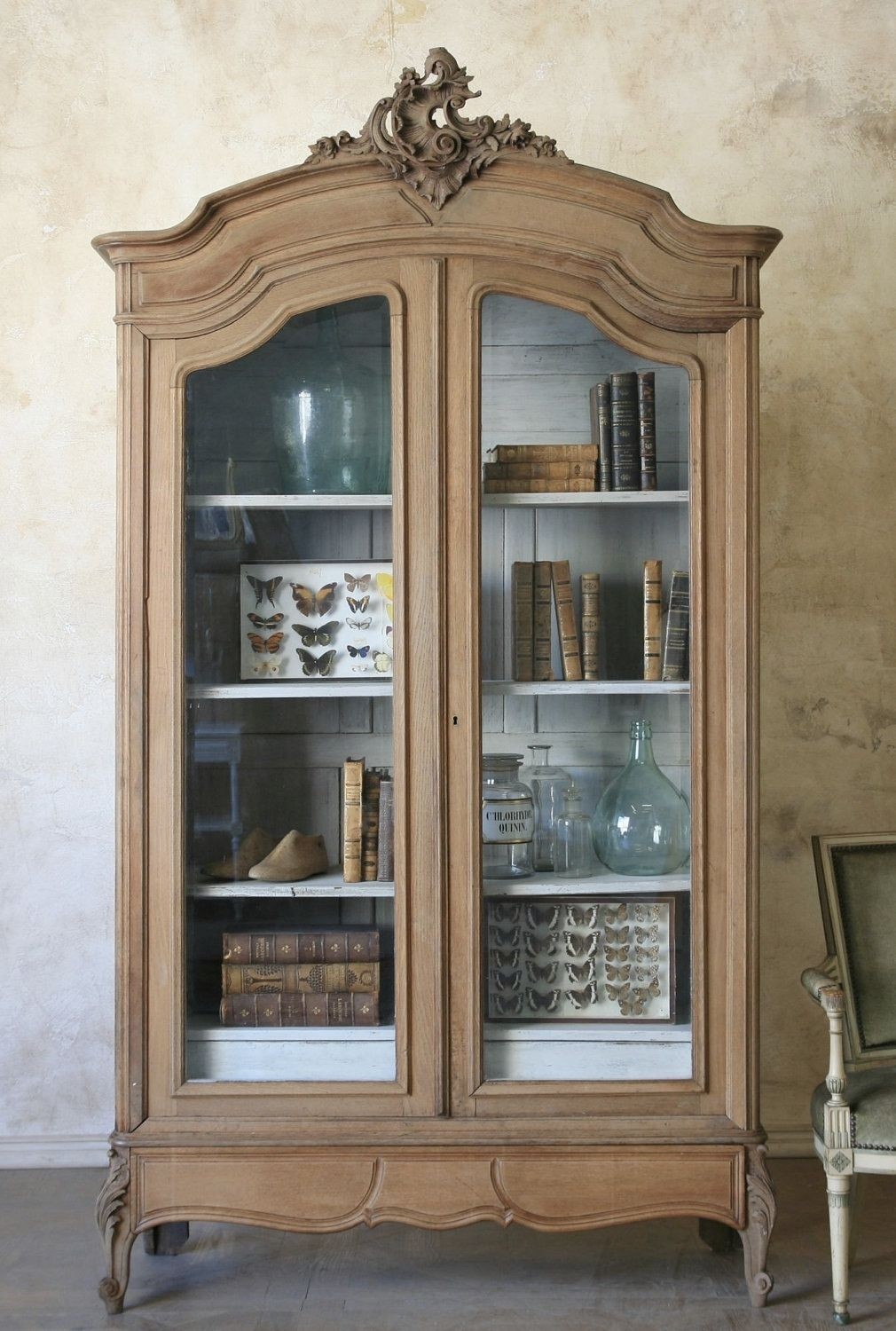 French armoire display case cupboard