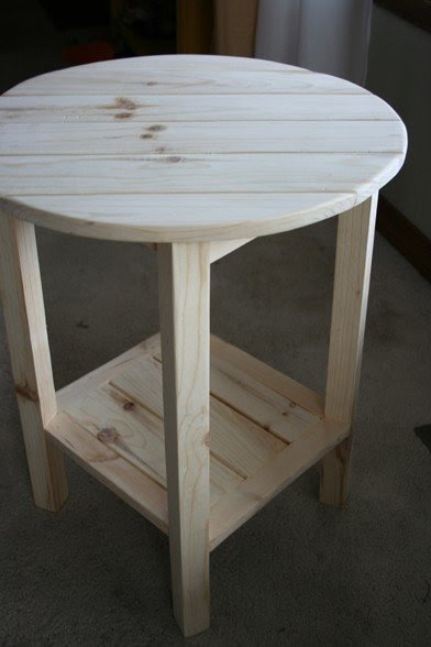 Round Wood End Table - Foter