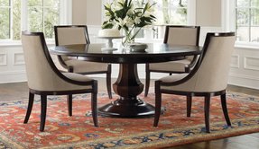Round Dining Table With Leaf Extension - Foter