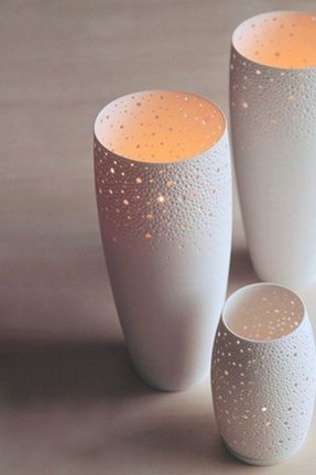 White Ceramic Candle Holders - Foter