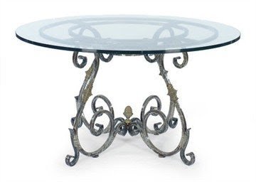 Glass Top Wrought Iron Dining Table - Foter