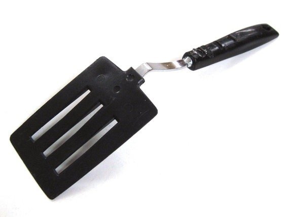 Ekco spatula small black nylon plastic kitchen utensil short handle