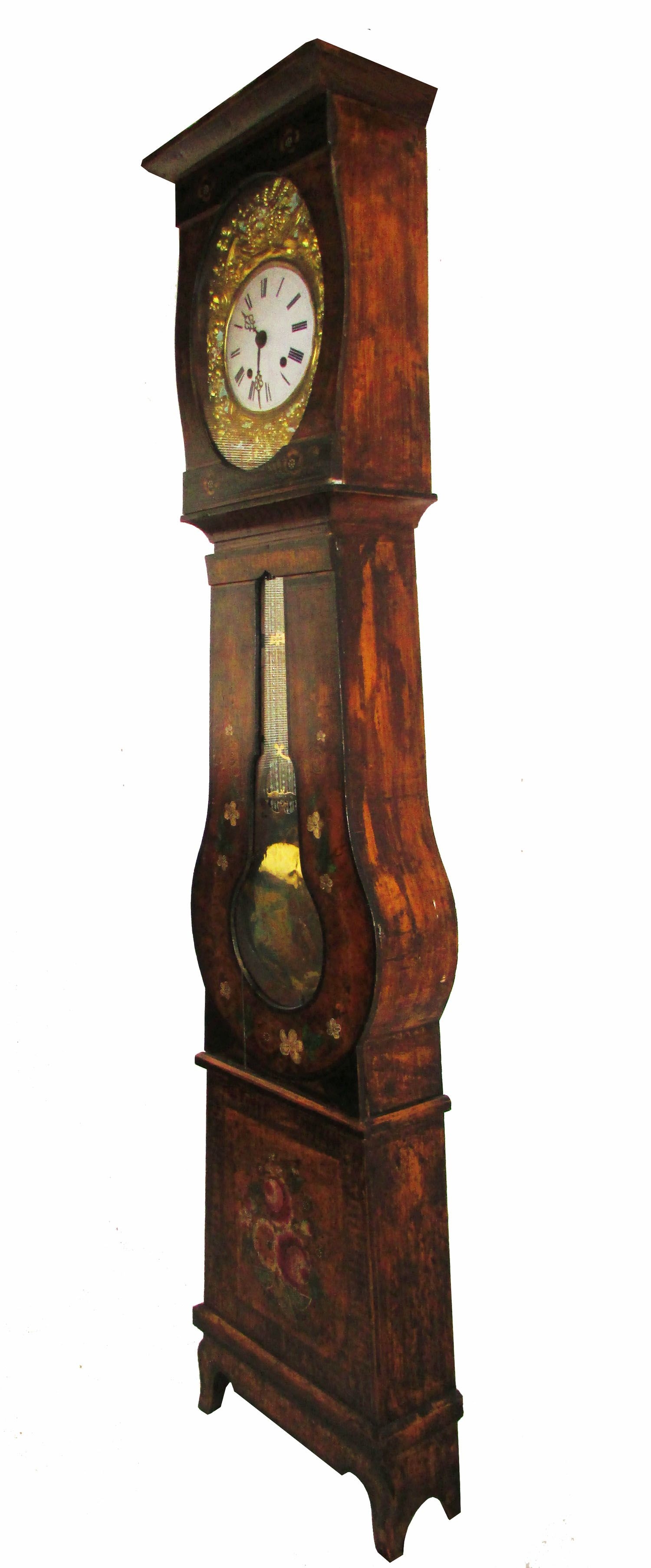 white grandfather clock