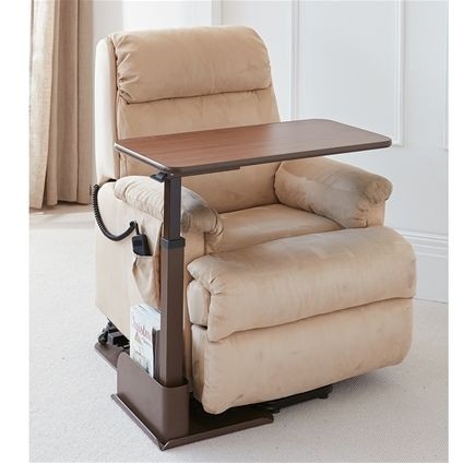 Over sofa swivel top table recliner table over chair