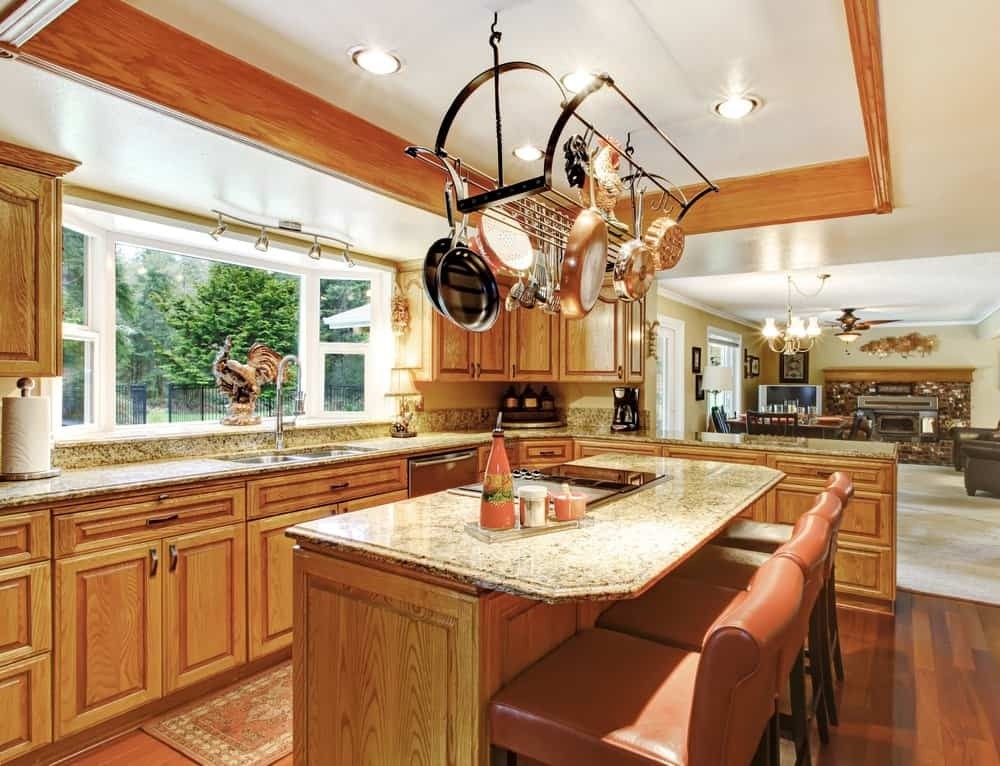 35 kitchens with hanging pot racks pictures 2