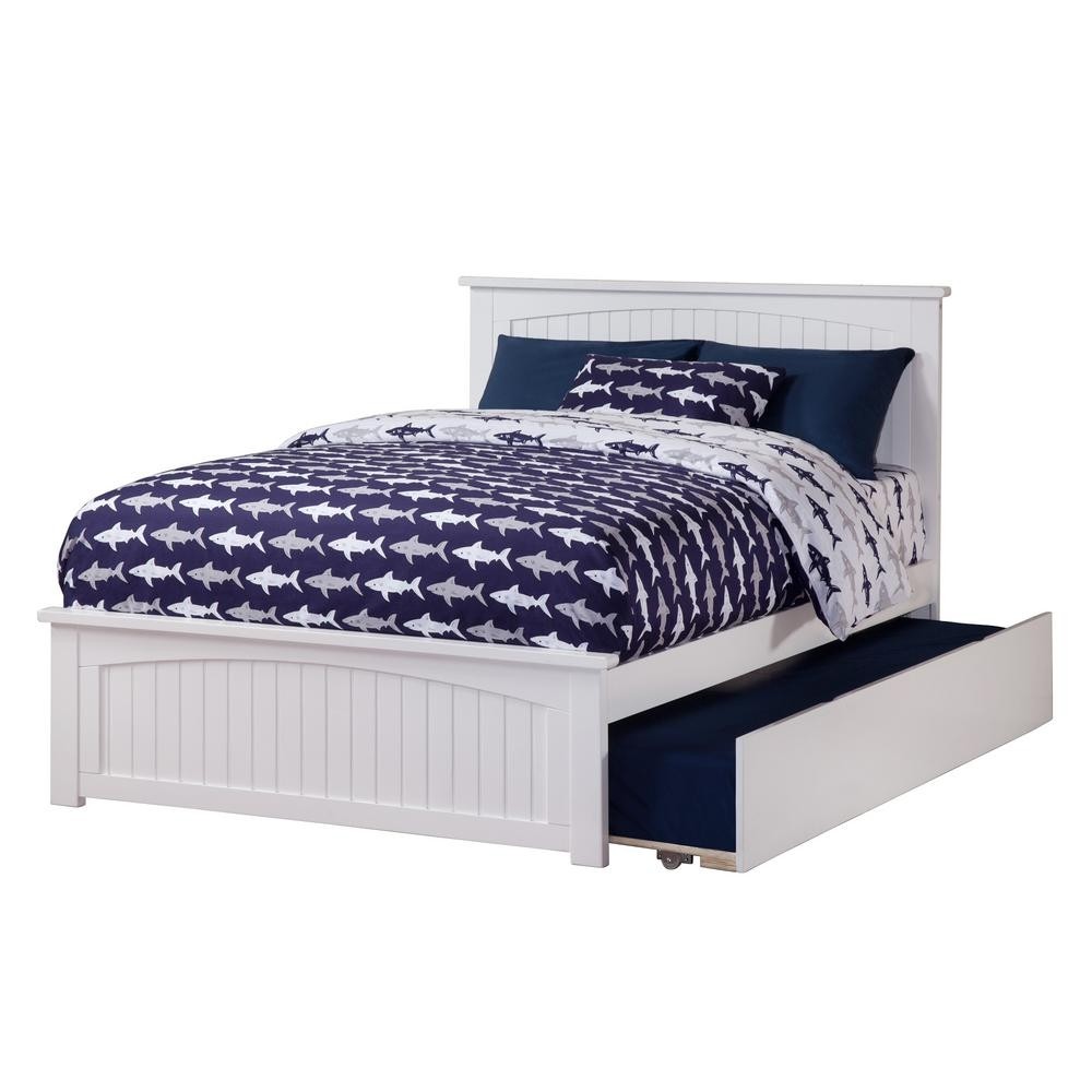Atlantic furniture nantucket white full platform bed with