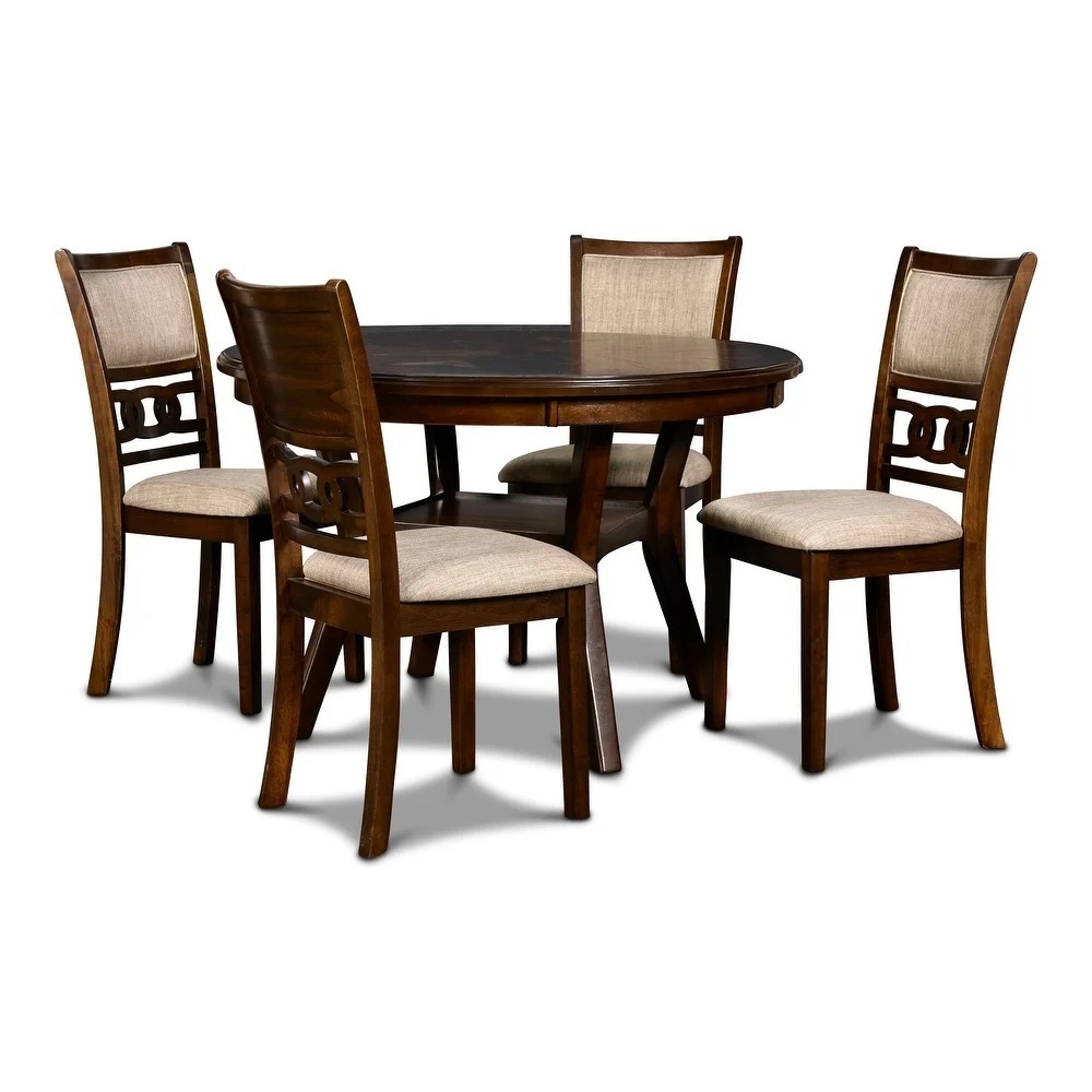 Cherry Wood Dining Room Set with Shelf