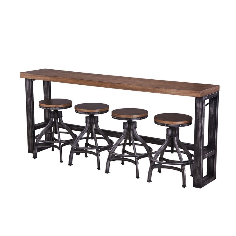 Industrial rectangular pub table