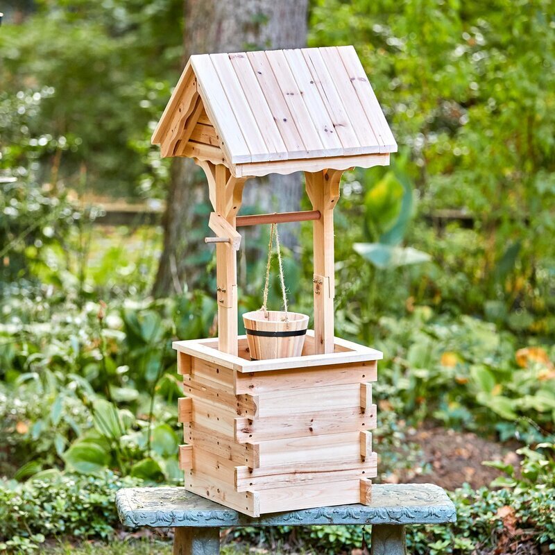 Whimsical Wishing Well Wooden Lawn Decorations