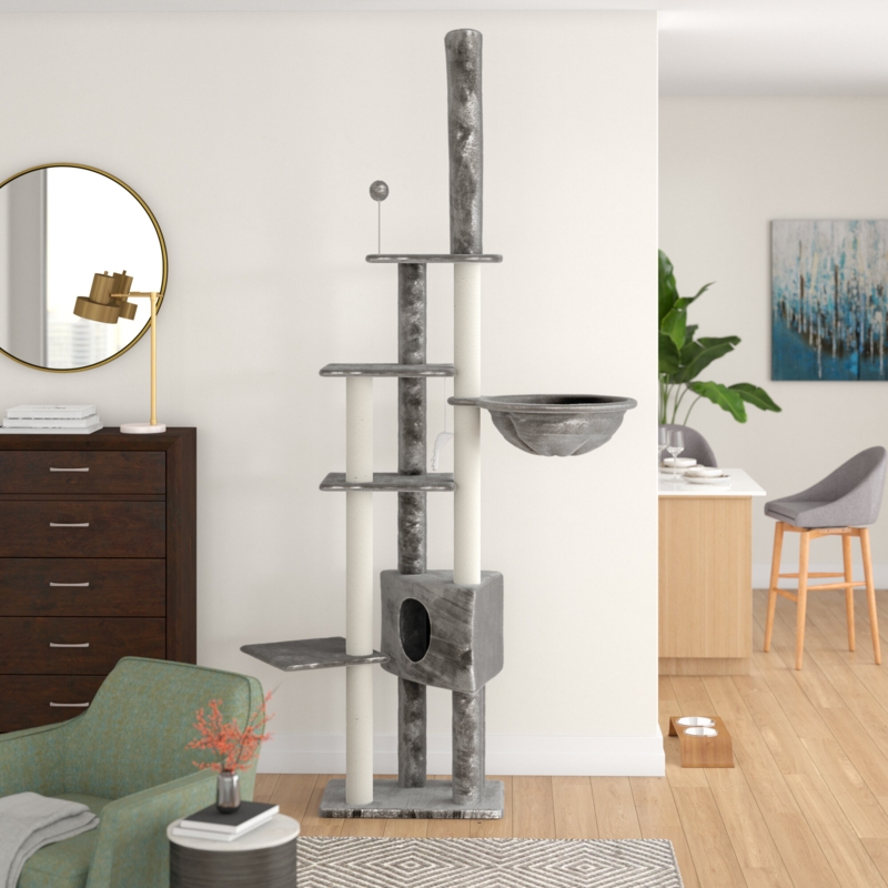 Floor-to-Ceiling Adjustable Cat Tree