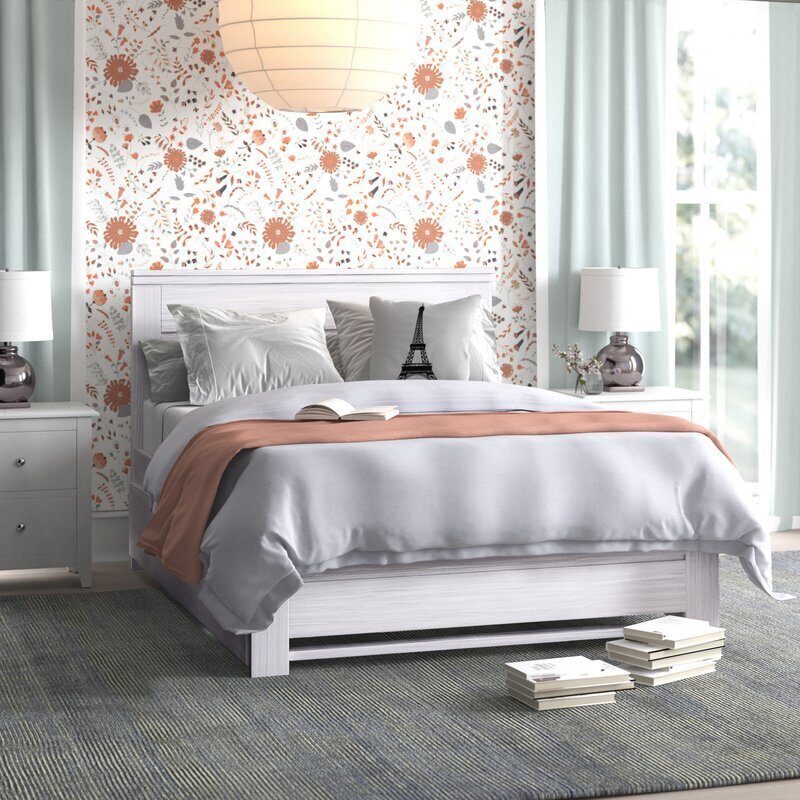 Solid Wood Twin Platform Bed With Trundle