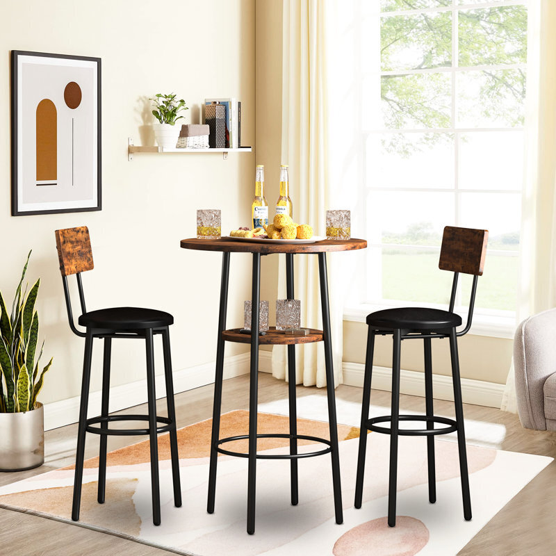 Three piece pub table and chairs