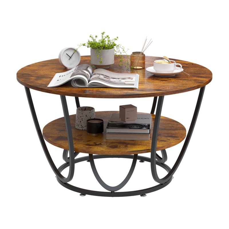 Frame Round Coffee Table With Storage Foter