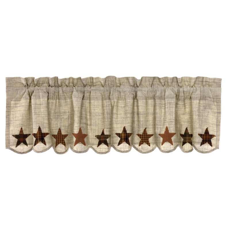 Lydia Cotton Scalloped Window Valance in