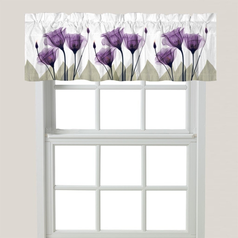Palestro Floral Tailored 60'' W Window Valance in