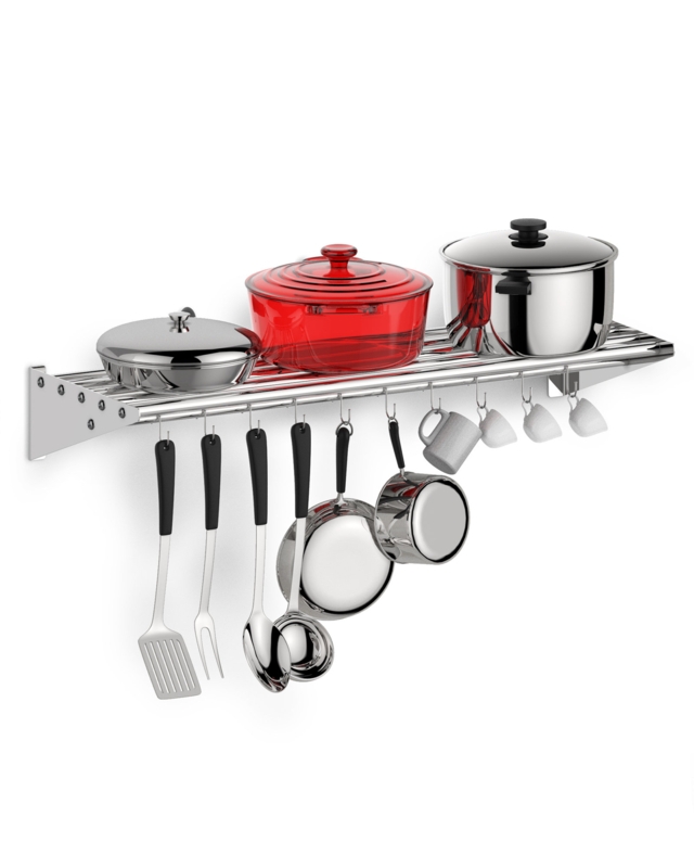 Coppins Steel Rectangle Wall Mounted Pot Rack