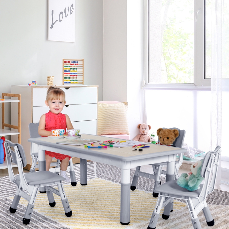 Kids 5 Piece Play Or Activity Table and Chair Set