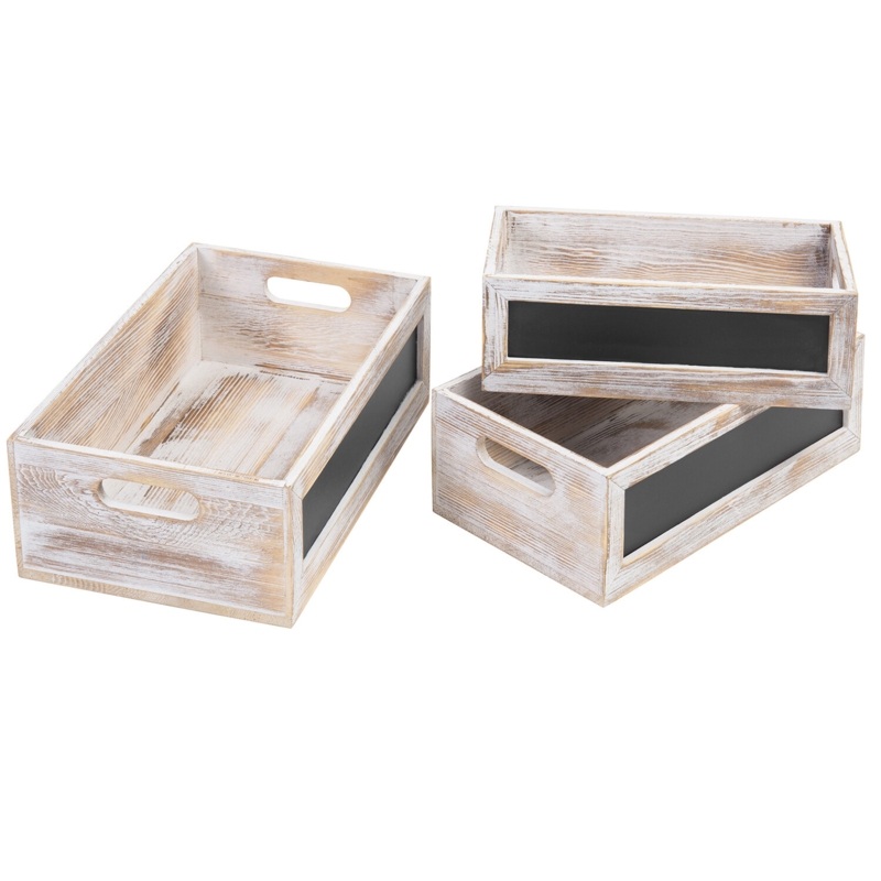 3 Piece Solid Wood Box Set