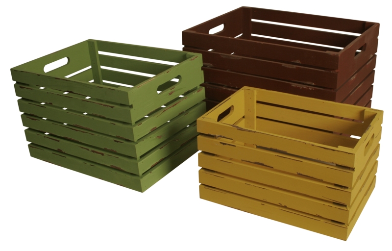 3 Piece Solid Wood Crate