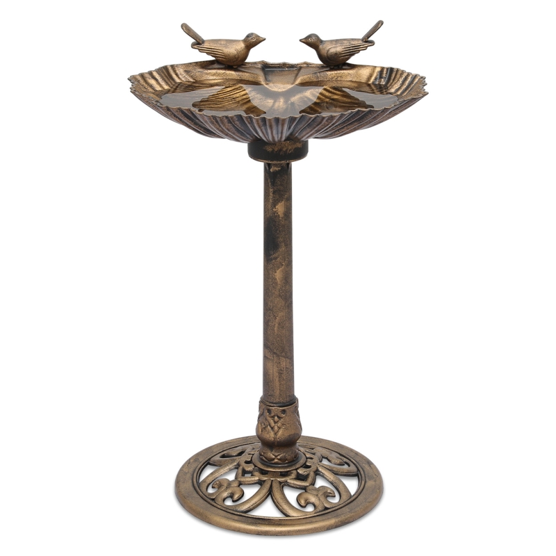 Outdoor Pedestal Bird Bath With Solar Pumb Foter