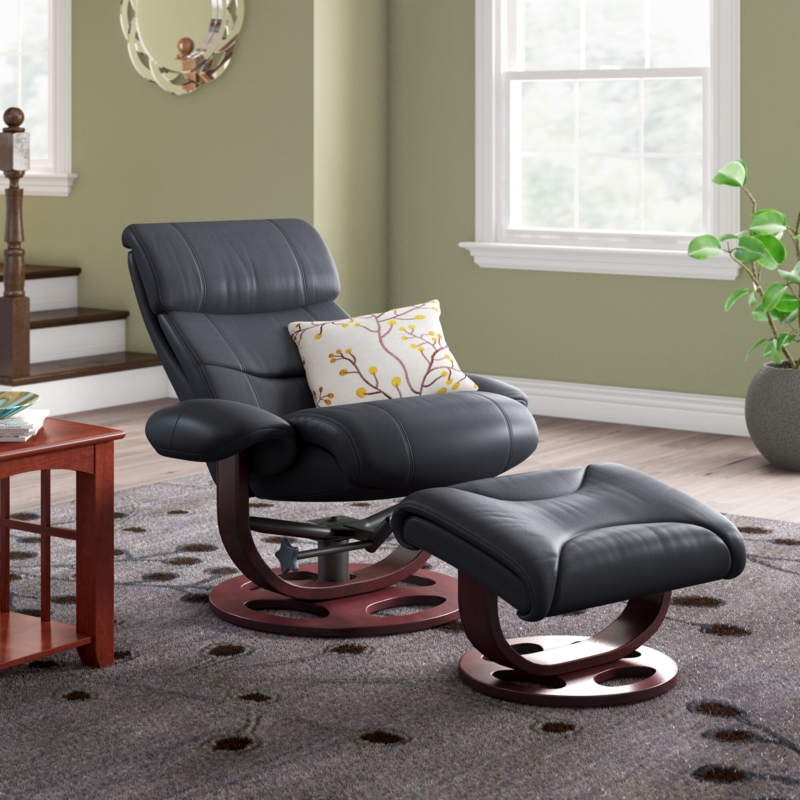 Somto Upholstered Swivel Recliner with Ottoman