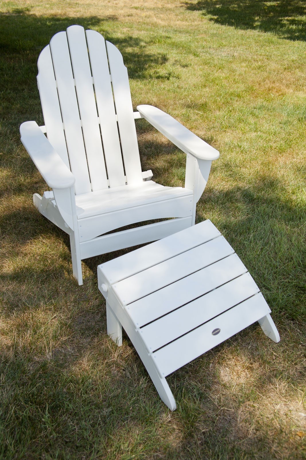 POLYWOOD AD7030WH Classic Oversized Curve Back Adirondack Chair, White