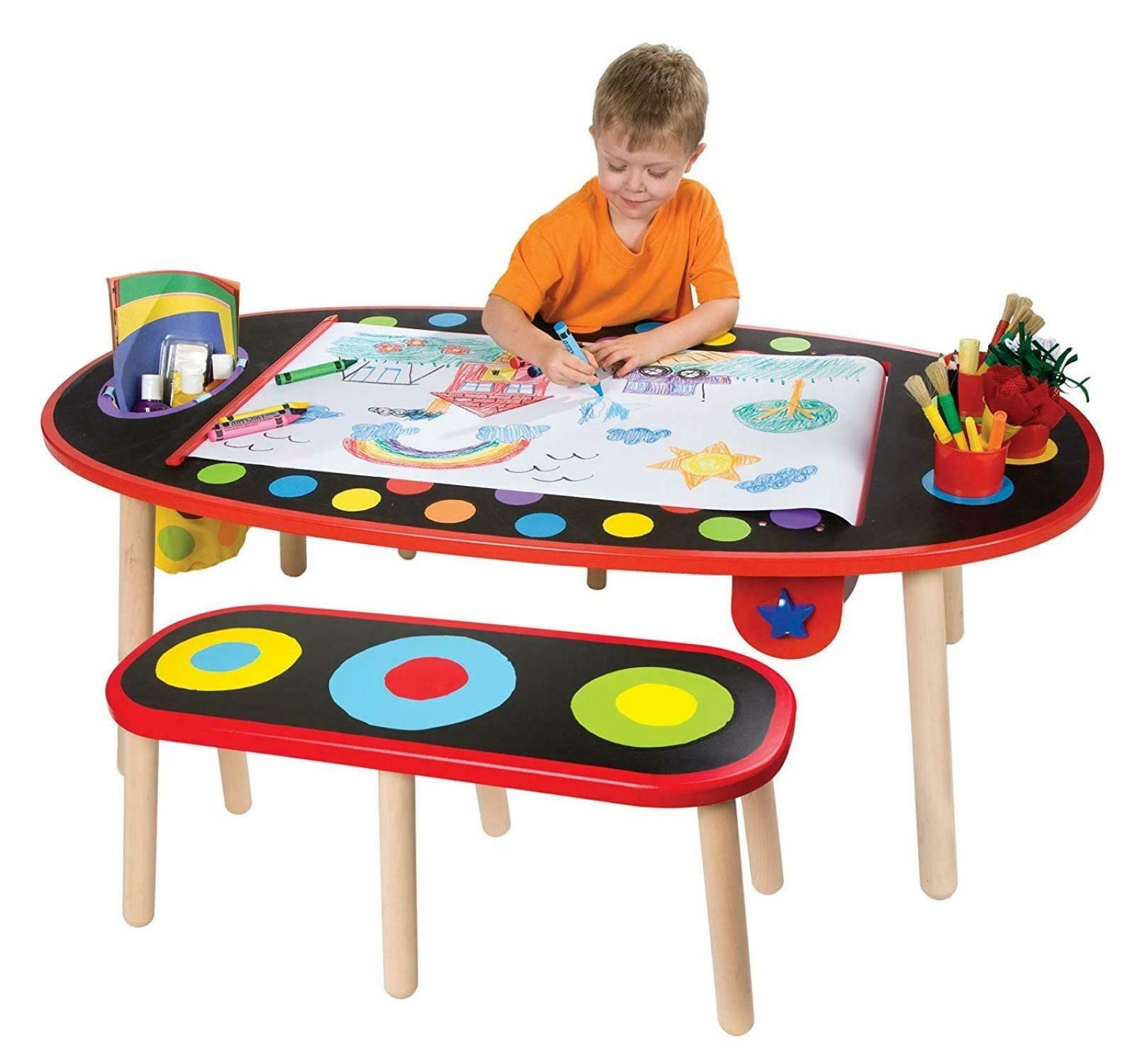ALEX® Toys Artist Studio Super Art Table /W Paper Roll -Wood 711W