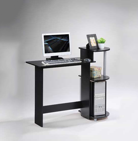 Furinno 11181BK/GY (10015b) Compact Computer Desk, Black/Grey