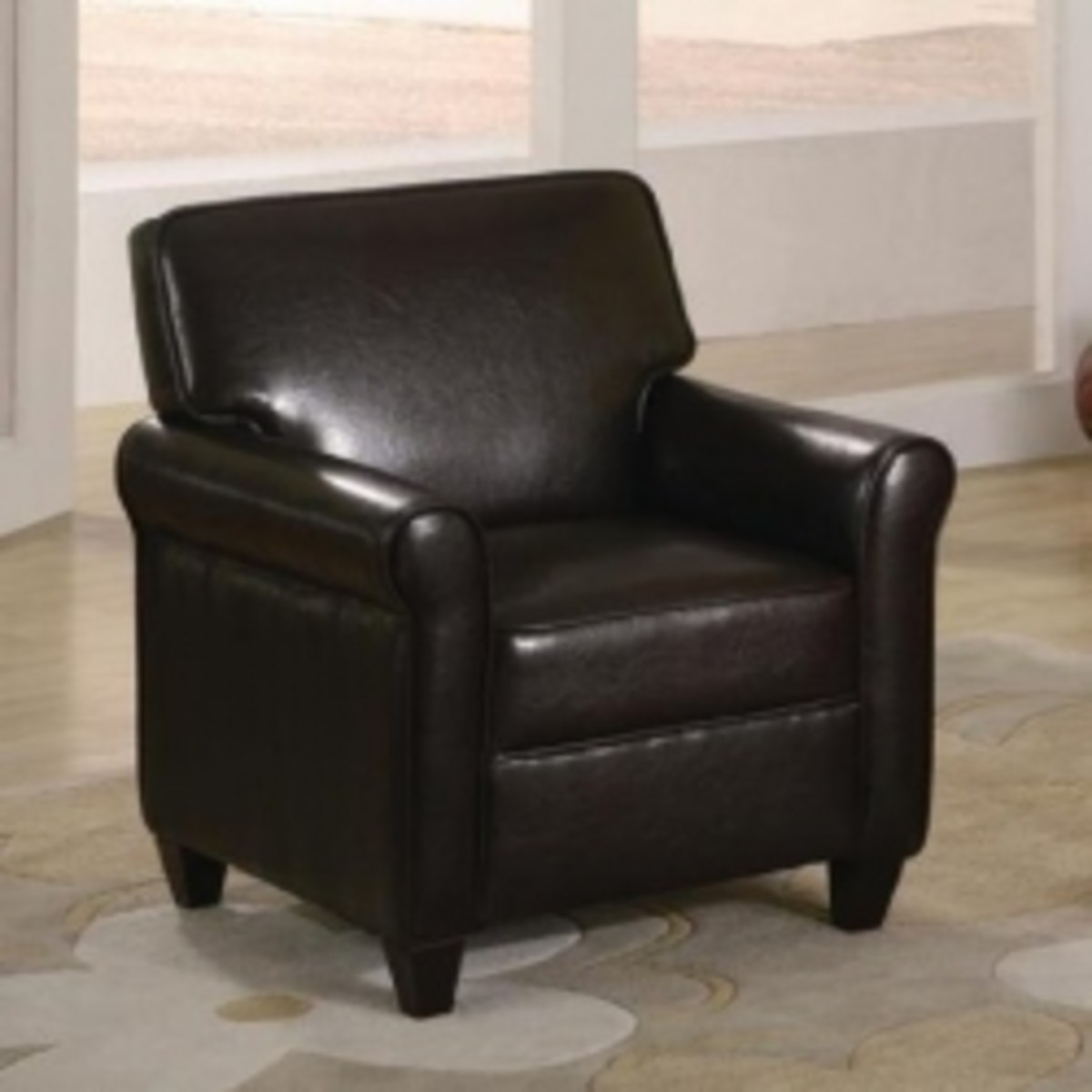 Espresso Kids Chair Seat Childrens Brown Leather - Like