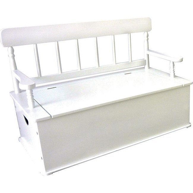 Levels of Discovery Simply Classic White Bench Seat w/ Storage