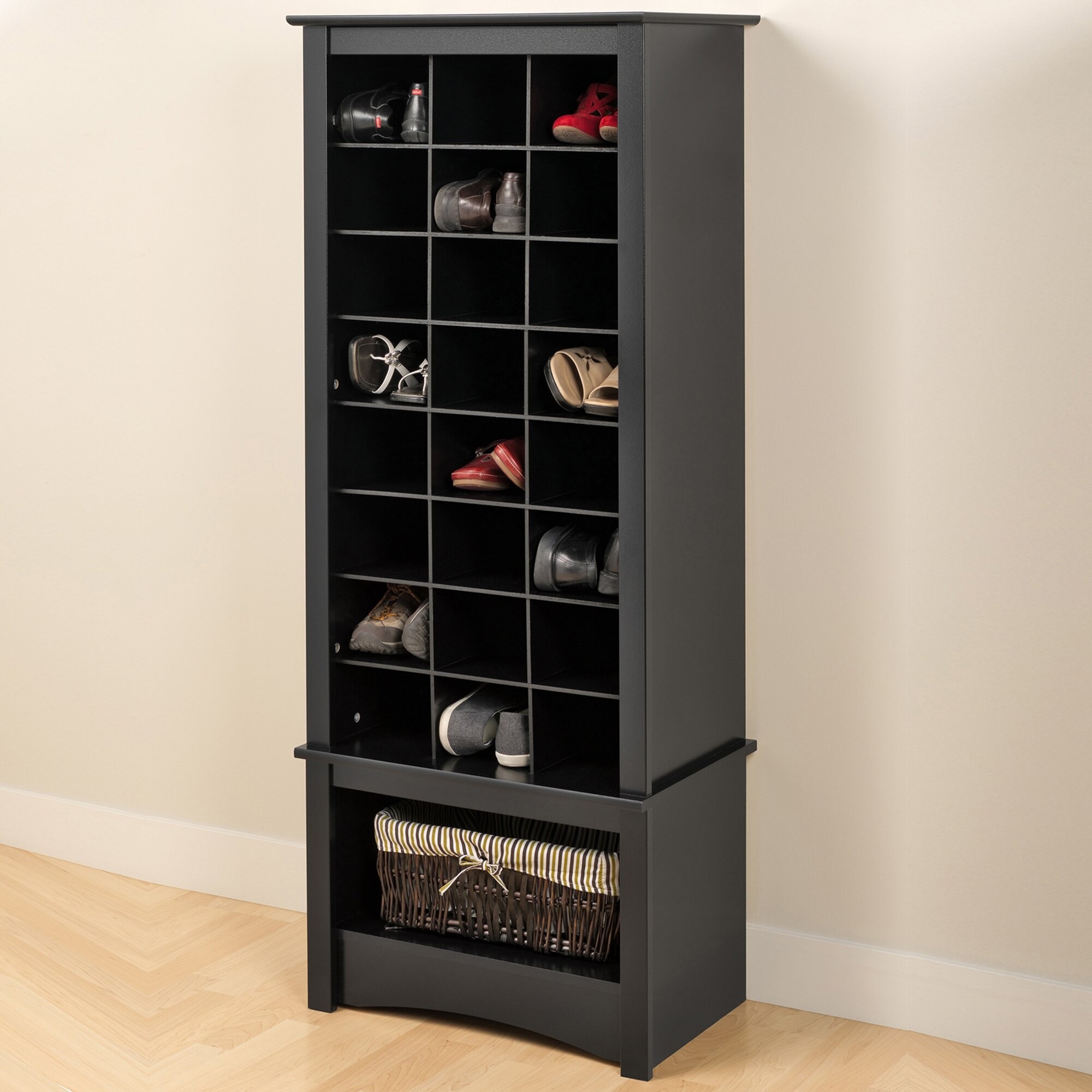 Divided Tall Shoe Storage - Foter