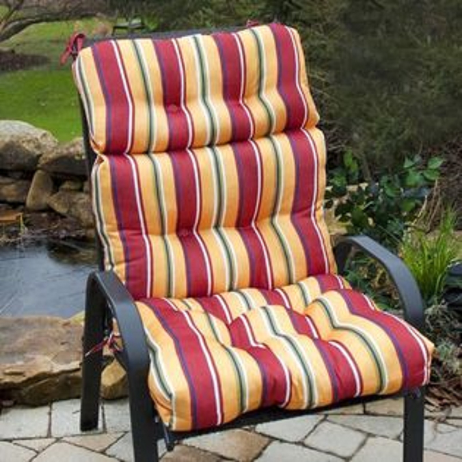 High back outdoor discount cushions