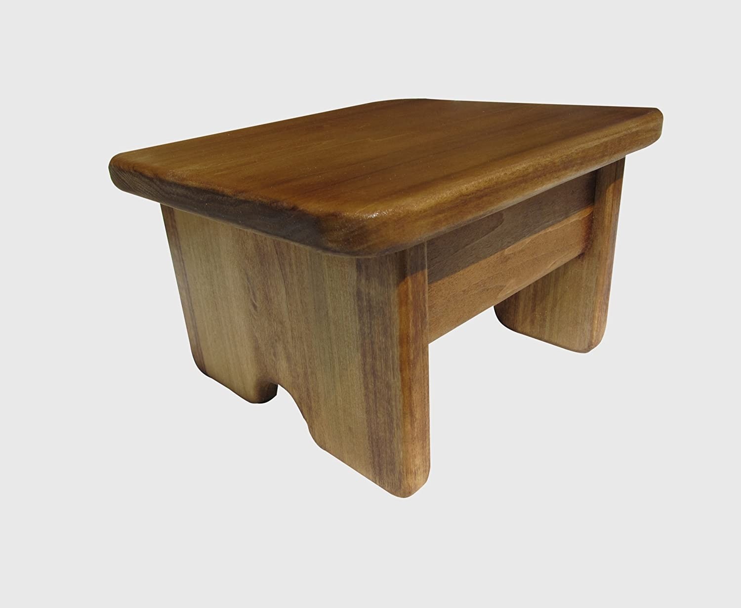 Foot Stool Poplar Wood Maple Stain 6" Tall Mini (Made in the USA)