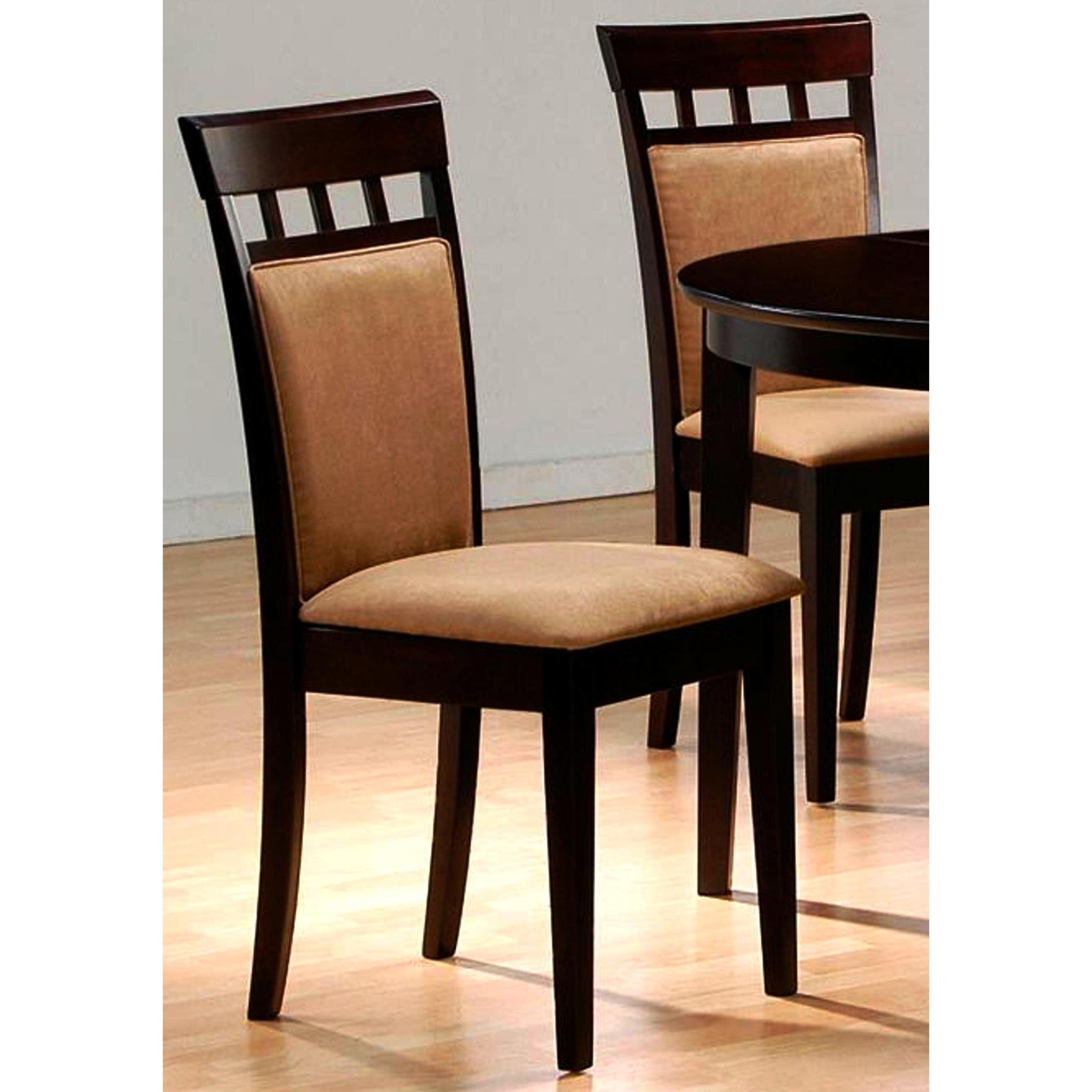 Set of 2 Contemporary Style Cappuccino Finish Dining Chairs