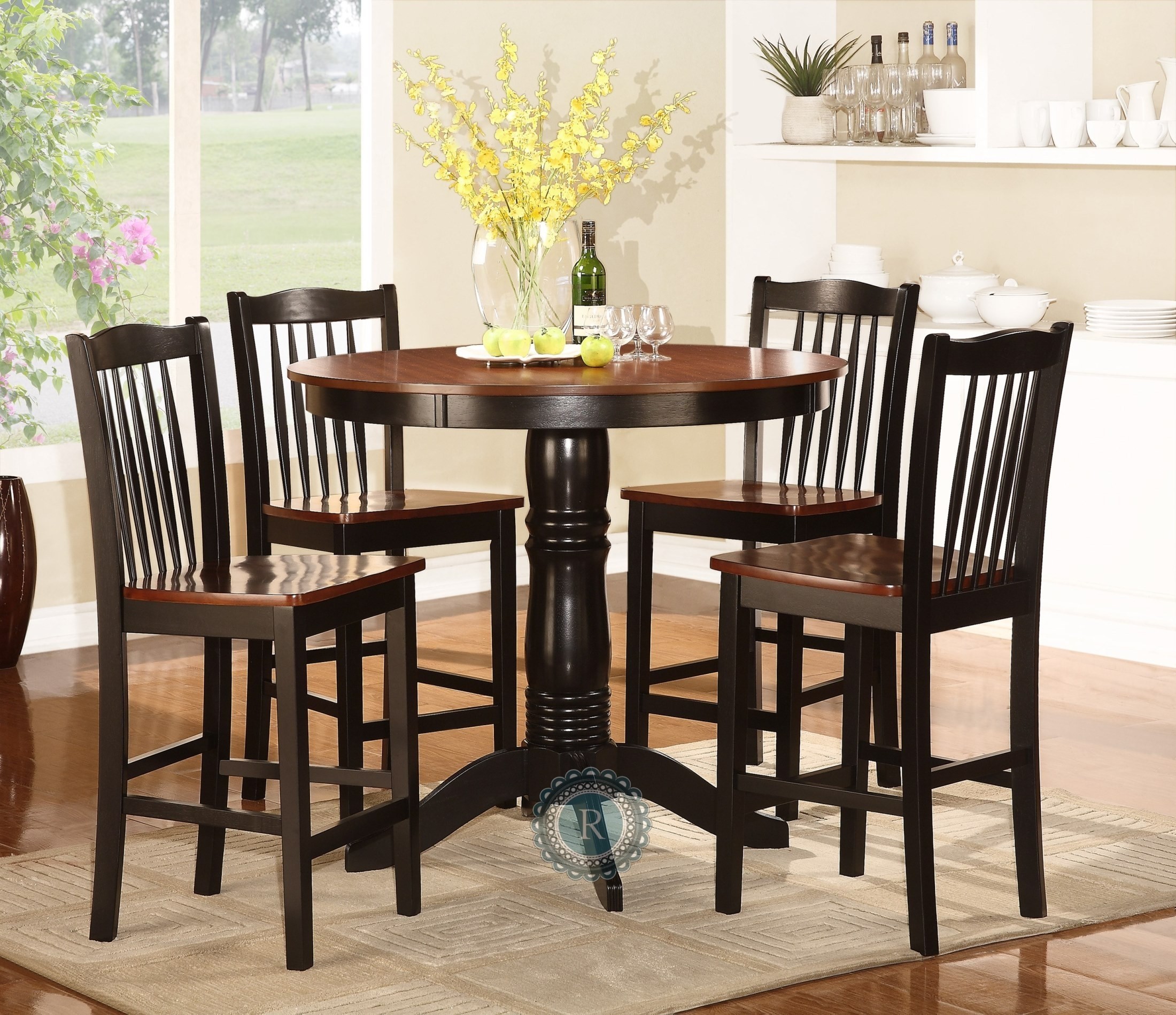 Homelegance 2458-36 5-Piece Round Counter Height Dining Set