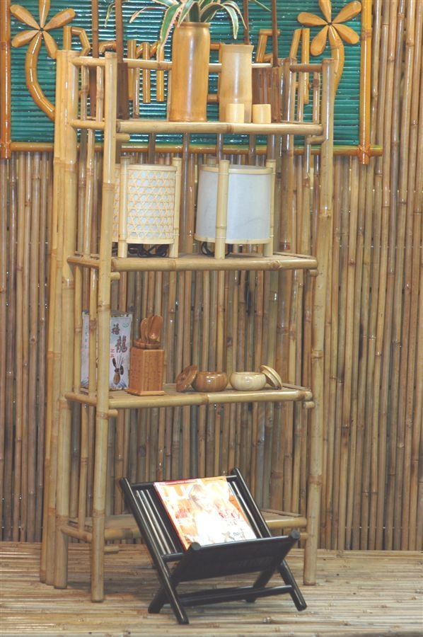 Exotic Bamboo Shelf w 4 Tier Configuration