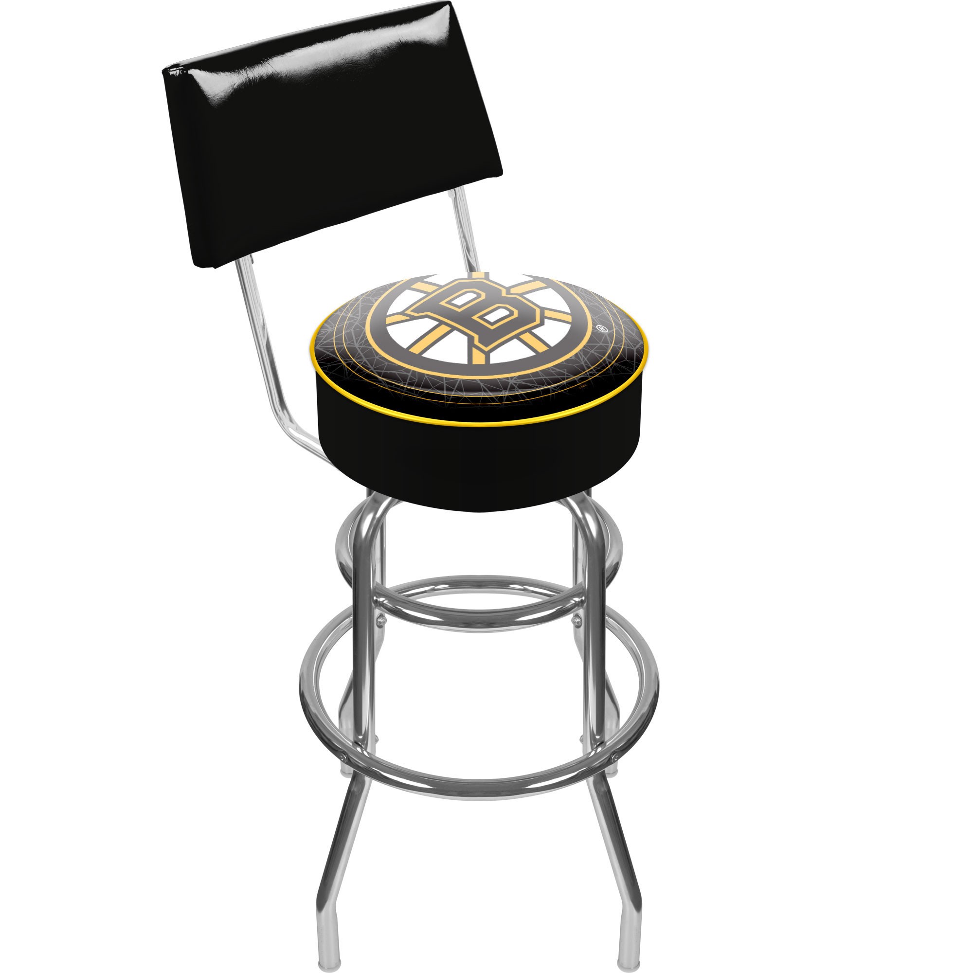 NASCAR Padded Swivel Bar Stool With Back, 41-Inches Tall