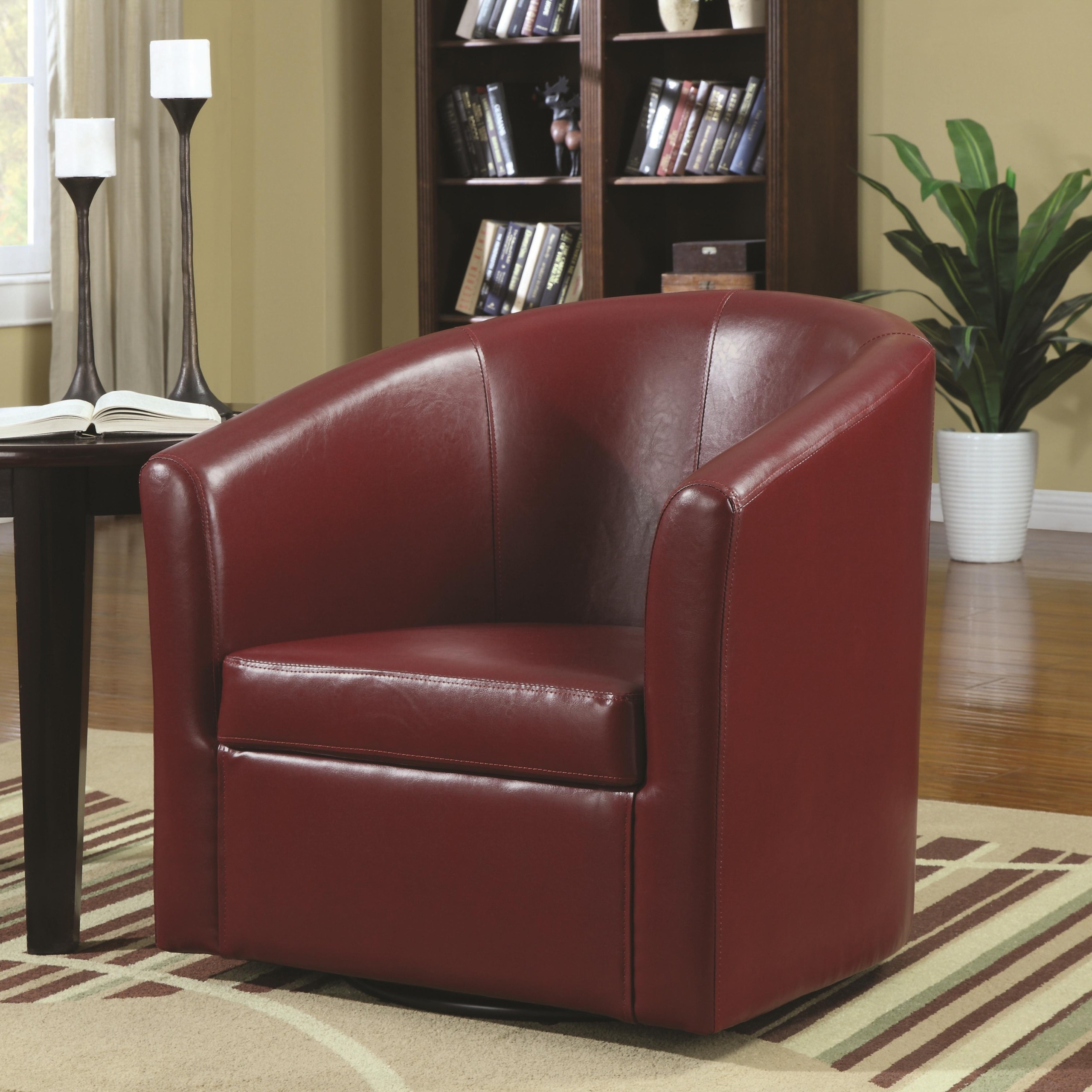 Barrel Back Chair Color: Red