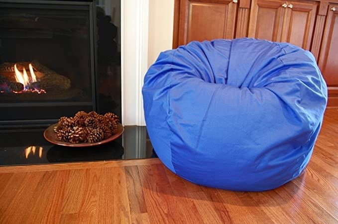 Blue ORGANIC Cotton Washable Large Bean Bag Chair - FREE SHIPPING!