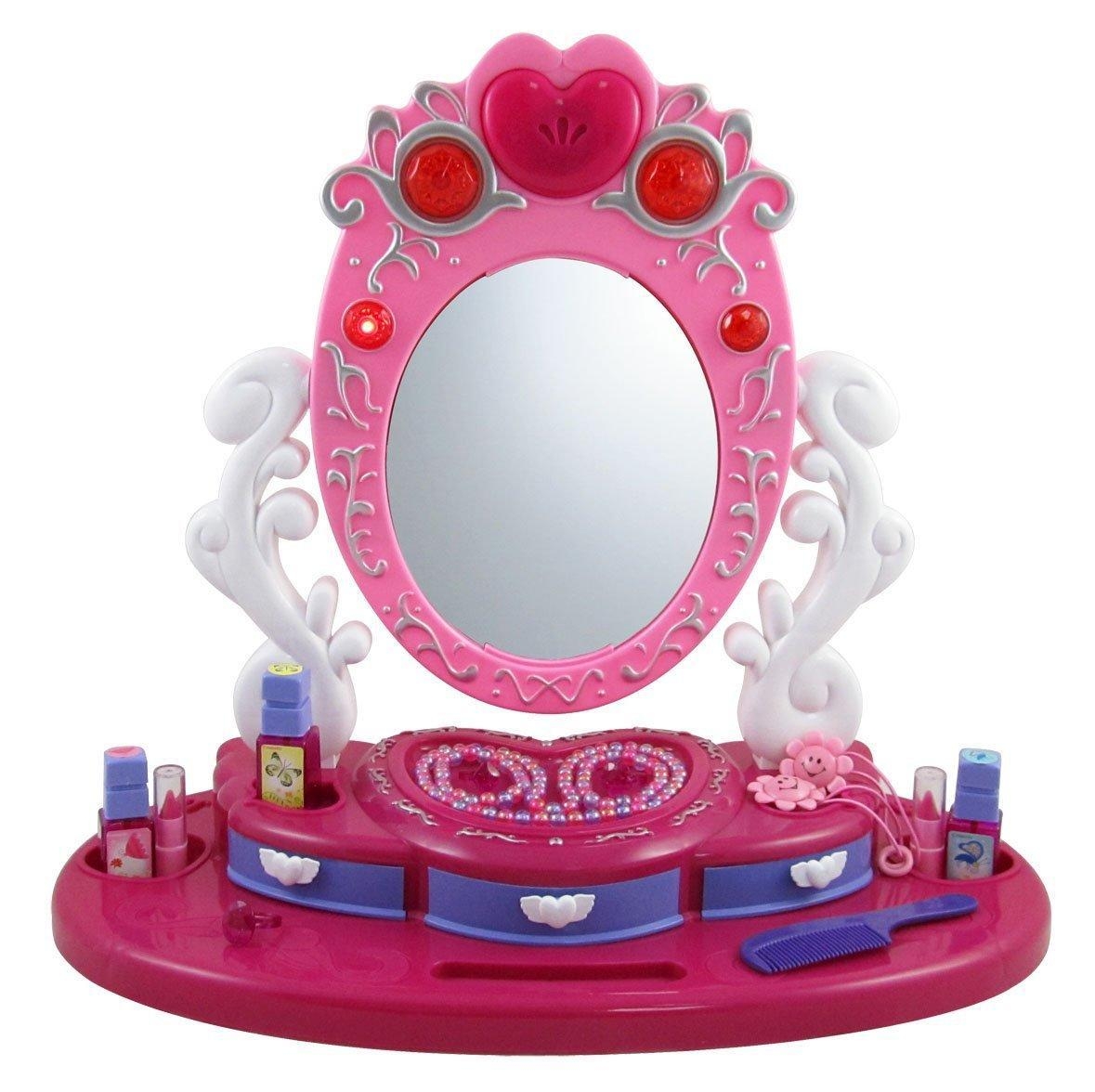 Dresser Mirror Vanity Beauty Set with Jewelry for Kids