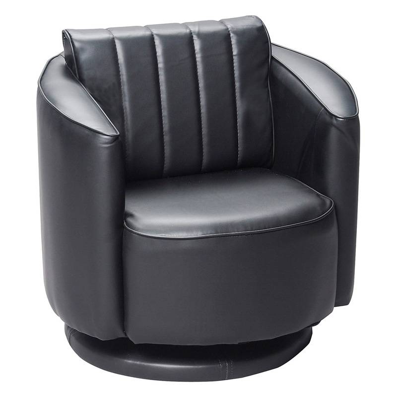 Gift Mark Upholstered Swivel Rocking Chair, Black