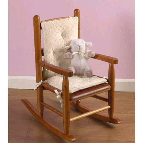 Heavenly Soft Childs Rocking Chair Cushion - color: Minky Blue