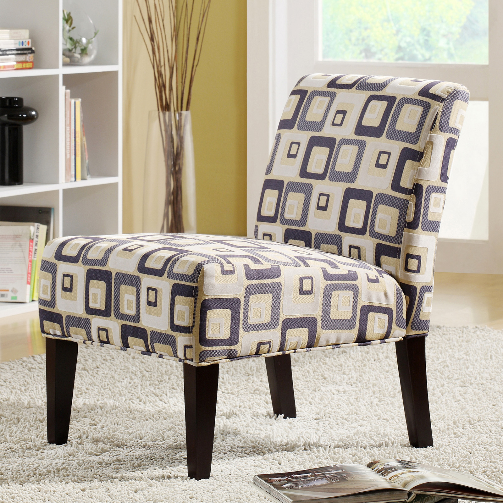Homelegance Lifestyle Armless Lounge Chair, Geometric