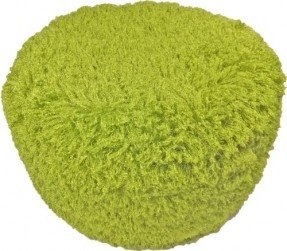 Inflatable Round Blow Up Faux Fur Chair 22x10" Lime Green