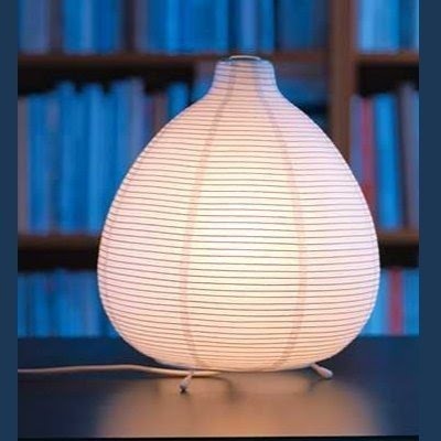 Ikea 201.620.01 Vate Table Lamp Soft Mood Asian Rice Paper