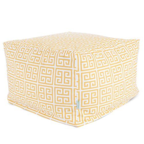 Majestic Home Goods Towers Ottoman, Large, Citrus