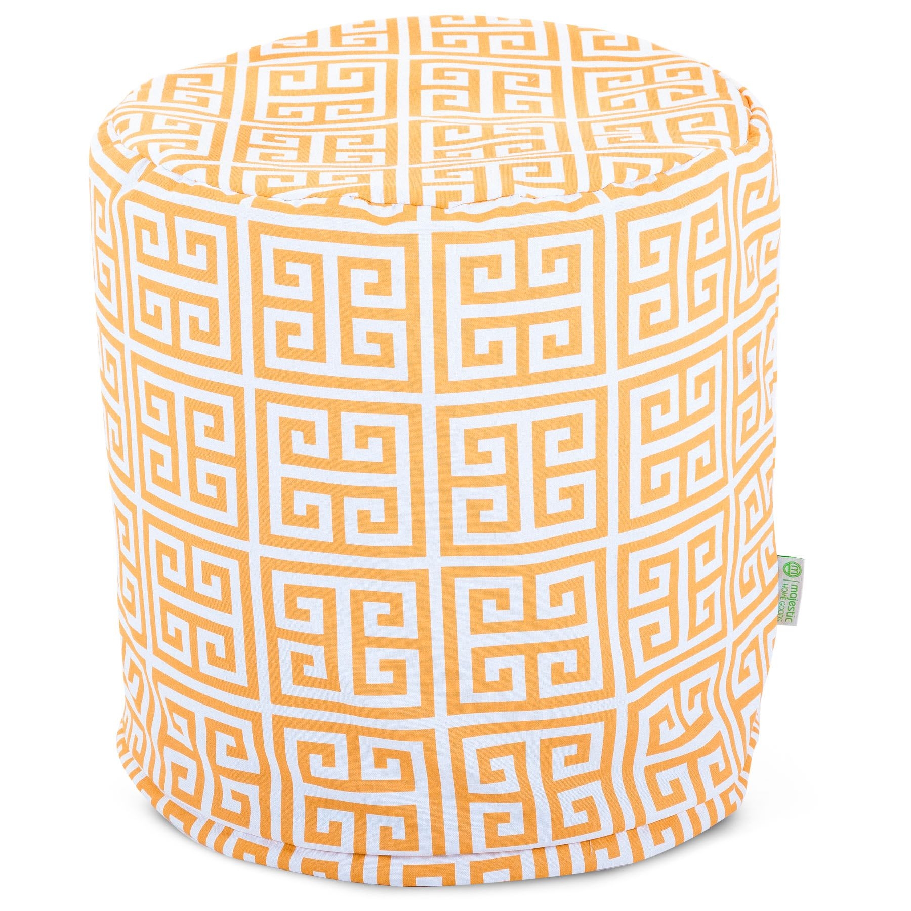 Majestic Home Goods Towers Pouf, Small, Citrus