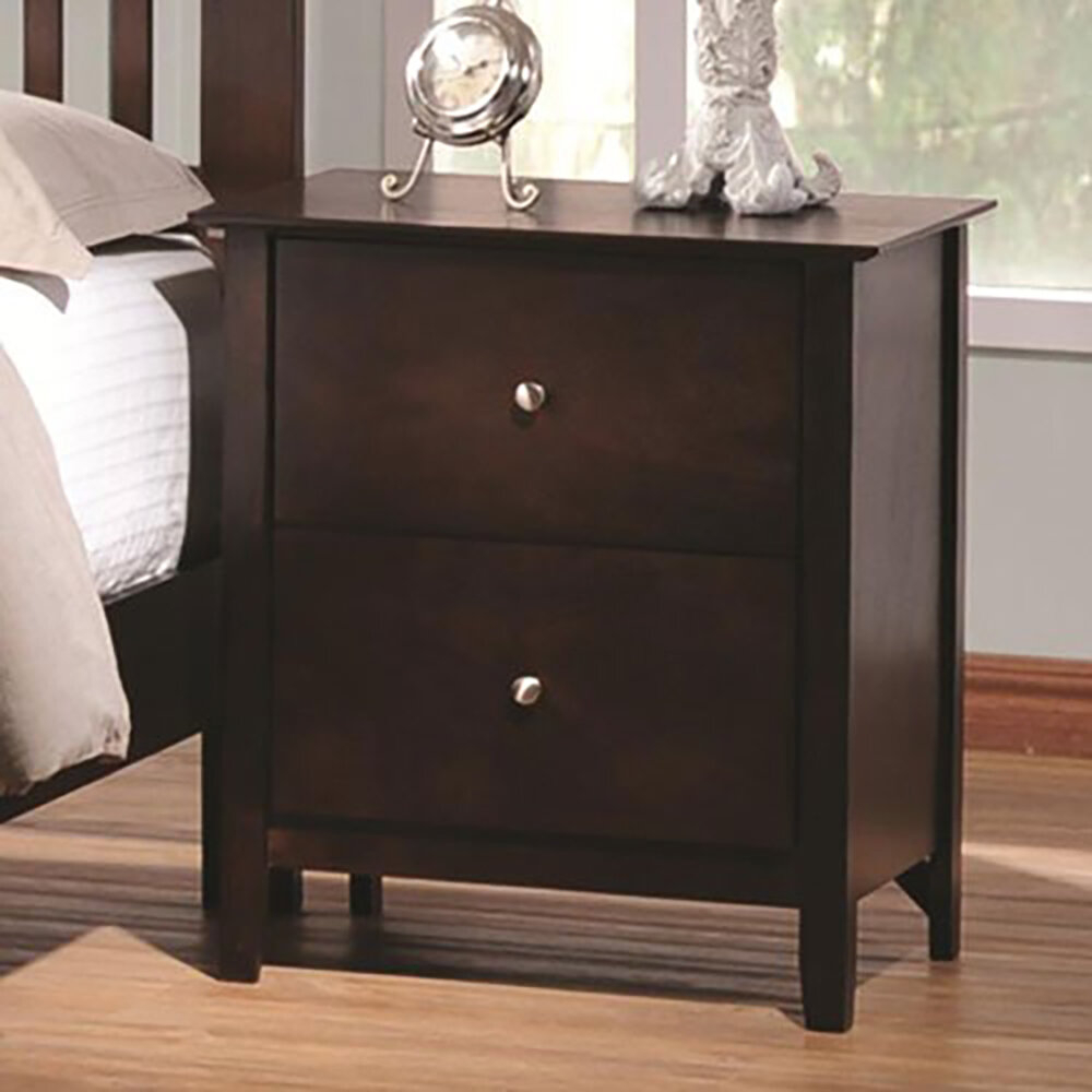 Tia Casual 2 Drawer Night Stand by Coaster