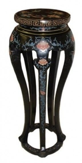 Antique Pedestal Tables Ideas On Foter Vintage Hand Carved Chinese Coromandel Pedestal Plant Stand Wood Fl Design