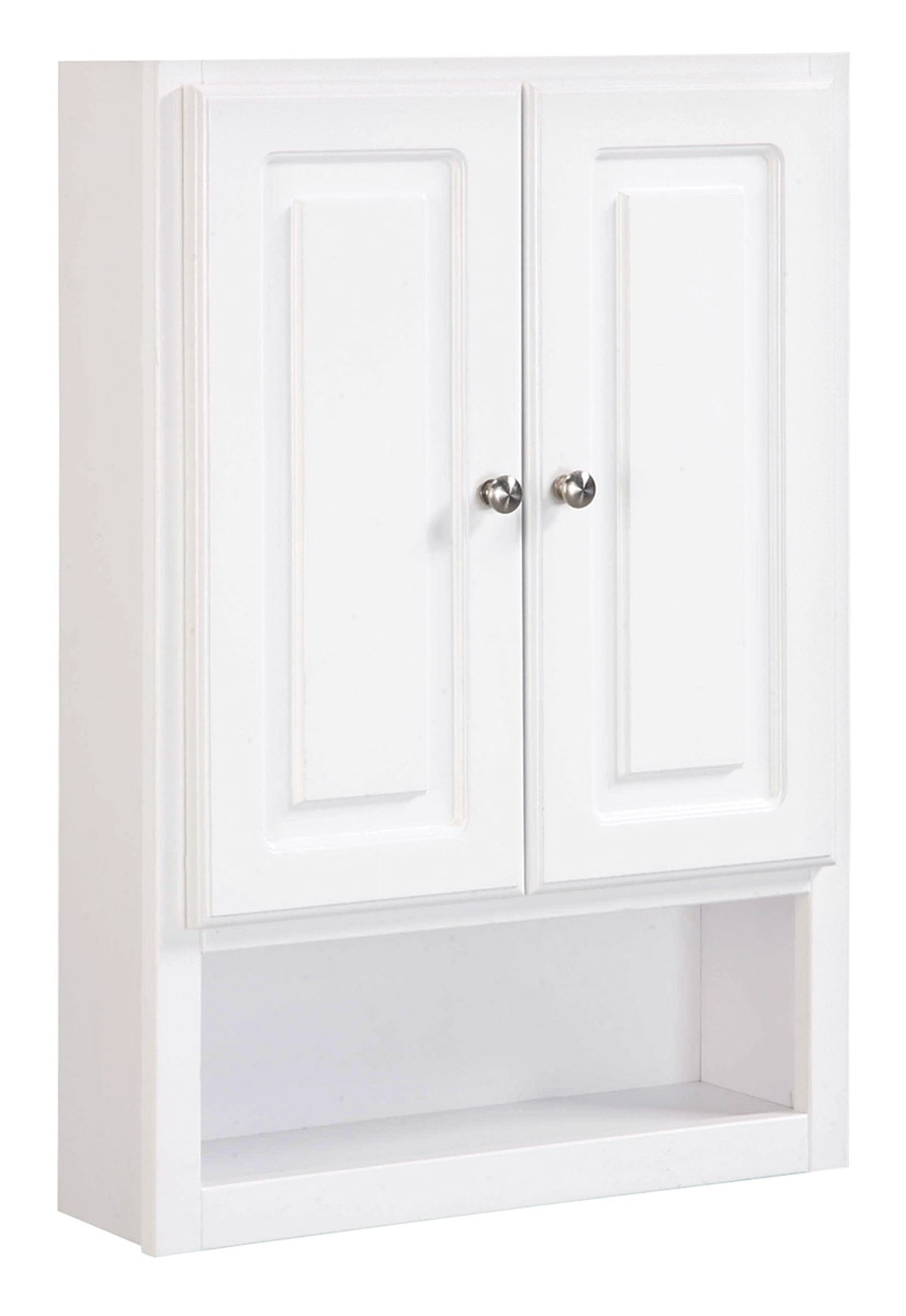 Design House 531319 30-Inch by 21-Inch Concord Ready-To-Assemble 2 Door with Shelf Wall Bathroom Cabinet, White